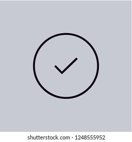  Checked icon isolated on grey background.Premium symbol for website design, mobile application, logo, ui. Vector illustration. Eps10
