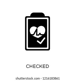 Checked icon. Checked symbol design from Web navigation collection. Simple element vector illustration on white background.