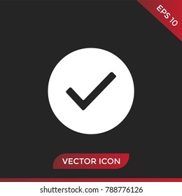 Checked icon vector