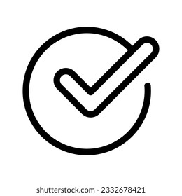 Checked Icon Vector Symbol Design Illustration
