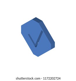Checked isometric left top view 3D icon