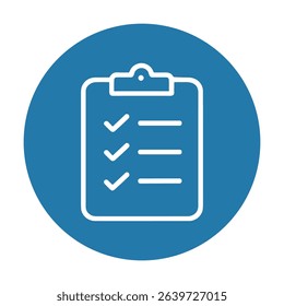 Checked items on a list. Icon symbol illustration