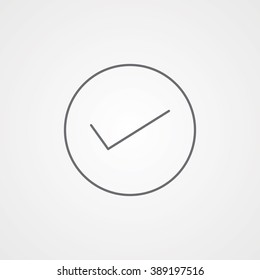 Checked Line Icon. Eps-10.