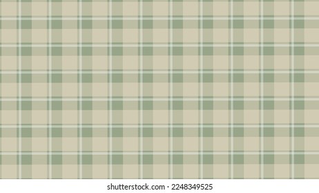 Checked pattern green and beige color