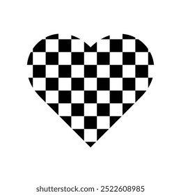 Checked pattern icon. Racing, race flag. Flat vector sign
