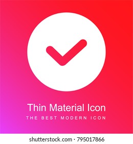 Checked red and pink gradient material white icon minimal design