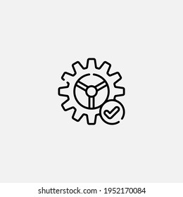 Ajustes comprobados vectores de signo de icono,Símbolo, ilustración de logotipo para web y móvil