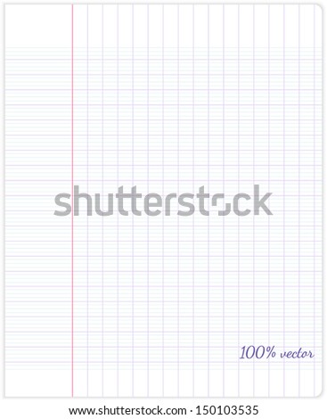 Checked sheet of paper with a large tiles