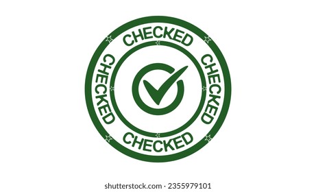 The 'Checked' stamp, accompanied by a tick, demonstrates quality and excellence