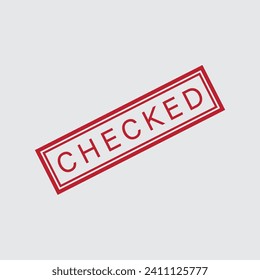 Vorlage für das Vektorlogo-Design des überprüften Stempels