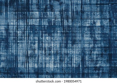 Fondo texturado marcado. Ilustración teatral azul geométrica para papel pintado y tela textil.