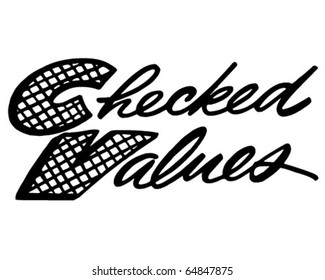 Checked Values - Ad Header - Retro Clipart