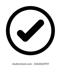 Checked Vector Glyph Icon For Personal And Commercial Use.
