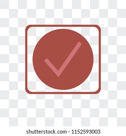 Checked vector icon isolated on transparent background, Checked logo concept