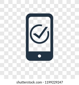 Checked vector icon isolated on transparent background, Checked transparency logo concept