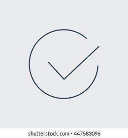 Checked Vector Line Icon. Eps.-10.