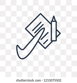 Checked vector outline icon isolated on transparent background, high quality linear Checked transparency concept can be used web and mobile