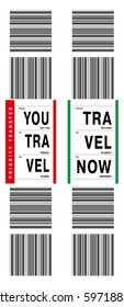 Checked-in abstract baggage tag