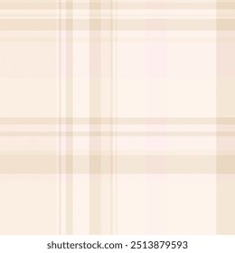 Checker background pattern textile, carpet plaid tartan fabric. Stage texture seamless vector check in light and sea shell colors.