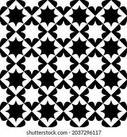 Checker black and white eight rays shapes. Vector.