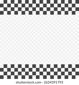 Checker border frame. Vector illustration