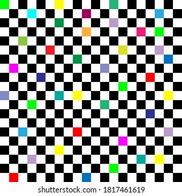 checker chess square multicolored abstract background vector, checked texture seamless pattern, vector