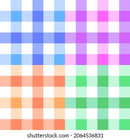 checker colorful seamless pattern on white background
