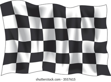 checker flag isolated on white background