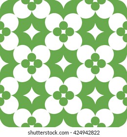 Checker flowers pattern seamless vector background tile