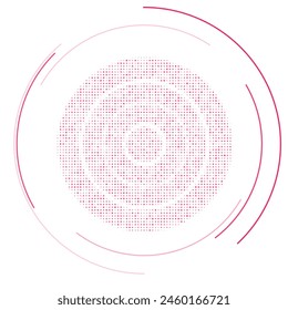 The checker game symbol filled with pink dots. Pointillism style. Vector illustration on white background