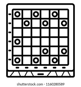 Checker game vector icon
