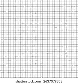 Checker grid pattern, seamless hand drawn check background, square line texture with abstract distorted checkerboard look. Great for vector plaid prints. To use, drag to the swatch panel