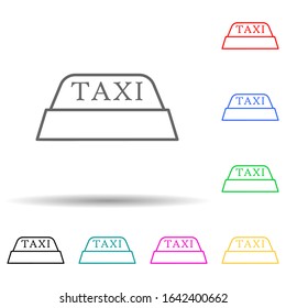 checker multi color style icon. Simple thin line, outline vector of hotel icons for ui and ux, website or mobile application