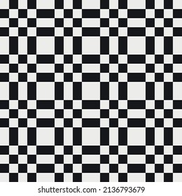 Checker Plaid Pattern Seamless Wallpaper. Vector Chess Tartan Plaid Pattern.