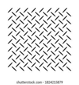 Checker plate or diamond plate anti slip pattern in vector