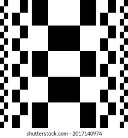 Checker rectangles border. Vector simple checker tile.