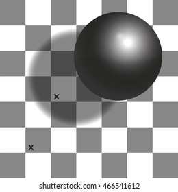 Checker Shadow Illusion - The Two Squares With X Mark Are The Same Shade Of Gray.