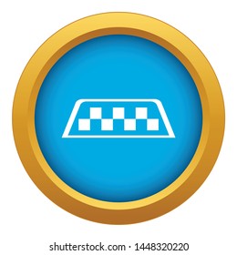 Checker taxi icon blue vector isolated on white background for any design