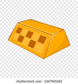 Checker taxi icon in cartoon style isolated on background for any web design 