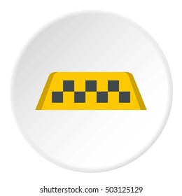 Checker taxi icon. Flat illustration of checker taxi vector icon for web