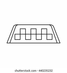 Checker taxi icon, outline style