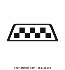 Checker taxi icon in simple style isolated on white background