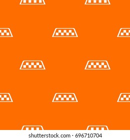 Checker taxi pattern repeat seamless in orange color for any design. Vector geometric illustration