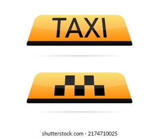 Checker Taxi. Vector Illustration. Stock Image.