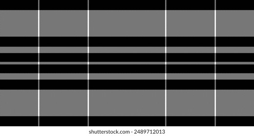 Checker texture check vector, damask pattern seamless textile. Window fabric plaid tartan background in black and white colors palette.