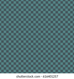 Checkerboard abstract background. Seamless surface pattern with repeated blue squares. Geometric motif. Classic simple ornament. Grid digital paper, textile print, page fill. Vector illustration