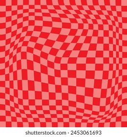 checkerboard backgrounds in pale pastel colors. Groovy hippie chessboard pattern. Retro psychedelic design. Gingham vector wallpaper collection for print templates or textile. Vector Illustration. EPS