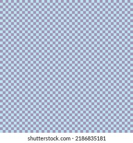 Checkerboard blue violet vector seamless pattern. Geometric abstract background. Checkered surface design.