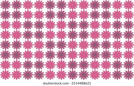 Xadrez xadrez xadrez padrão sem costura com flores roxas cor-de-rosa repete estilo, design de imagem repleto para impressão de tecido, ponto redondo flor roxa, impressão padrão