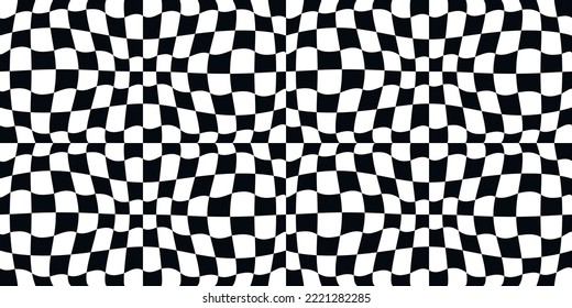 Checkerboard convex pattern. Print and seamless surfaces, design decoration.